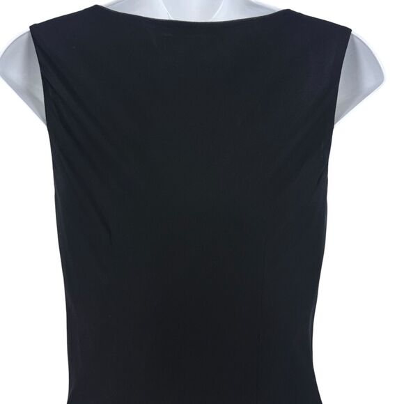 Liz Claiborne Womens Black Asymmetrical Scoop Neck Chiffon Whimsigoth Dress sz 6 - Picture 12 of 16